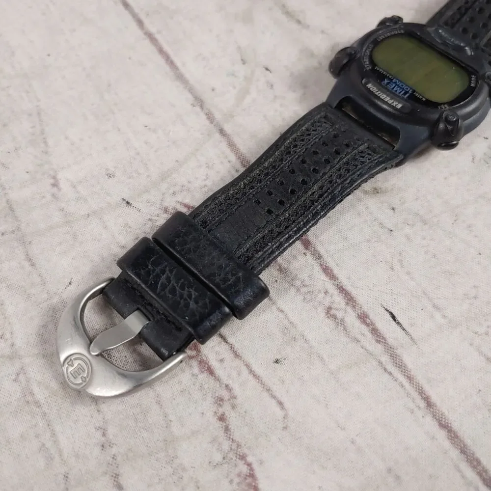 NEW BATTERY - Vintage Timex Expedition Watch 866 100M Indiglo Multi Time - USED